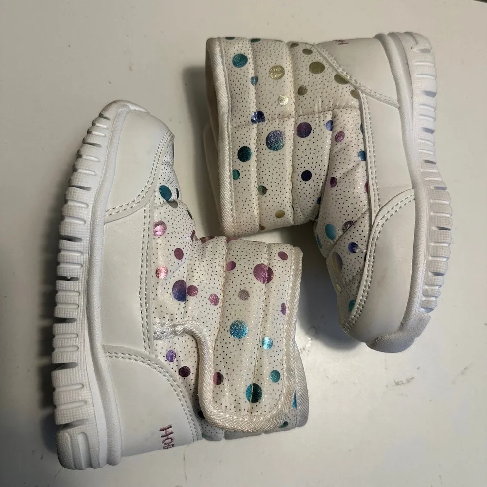 HOBI BEAR Toddler Kids Snow‎ Boots Winter Warm Padded Multicolor Dot Design